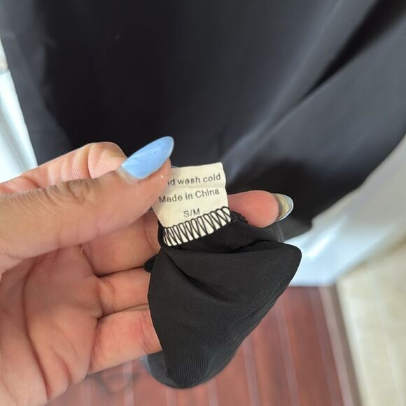 Black Cover Up Gypsy Junkie Black Dress - Long Maxi Sheer Thin Dress - Side Zip - Picture 3 of 4